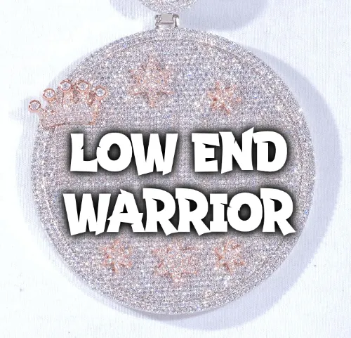 CUSTOM LETTER NECKLACE 3D BIG CROWN DISC sold by The GUU Shop