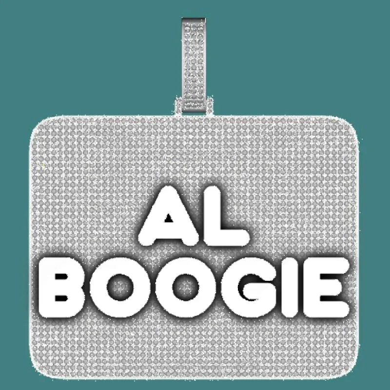 CUSTOM LETTER NECKLACE 3D BIG SQUARE sold by The GUU Shop