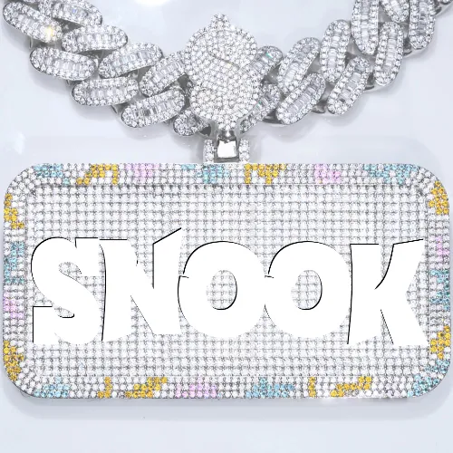 CUSTOM LETTER NECKLACE 3D COLORFUL SQUARE sold by The GUU Shop