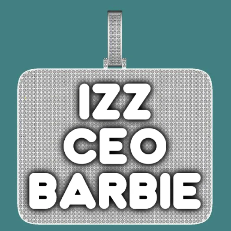 CUSTOM LETTER NECKLACE 3D BIG SQUARE sold by The GUU Shop