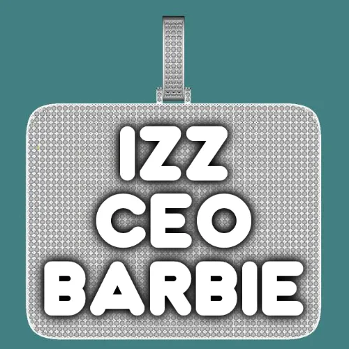 CUSTOM LETTER NECKLACE 3D BIG SQUARE sold by The GUU Shop