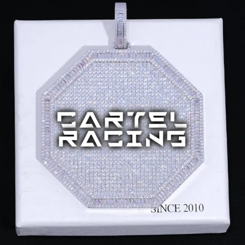 CUSTOM LETTER NECKLACE 3D BIG OCTAGON sold by The GUU Shop