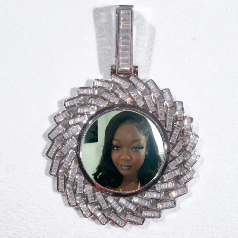 Large 3D Baguette Custom Picture Pendant sold by The GUU Shop