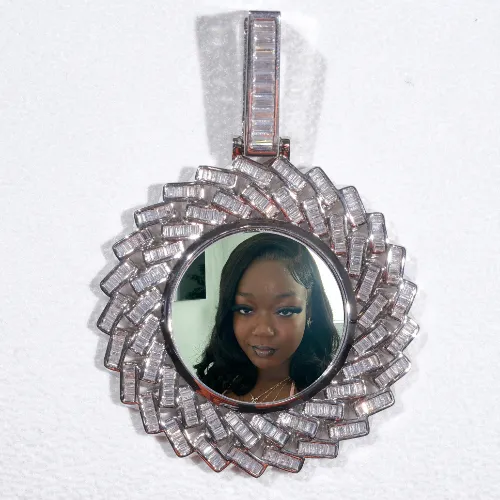 Large 3D Baguette Custom Picture Pendant sold by The GUU Shop