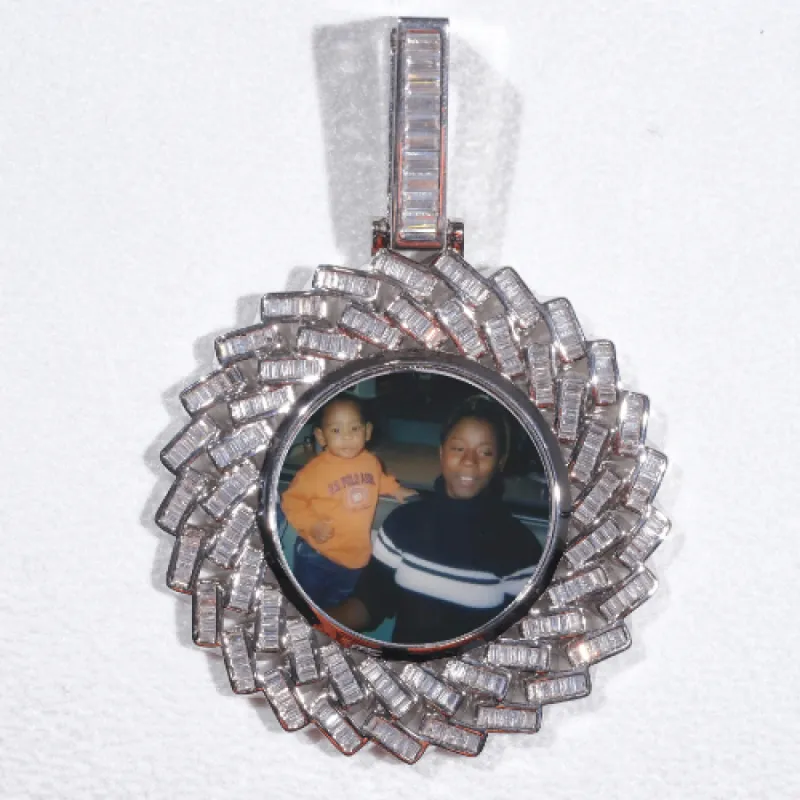 Large 3D Baguette Custom Picture Pendant sold by The GUU Shop