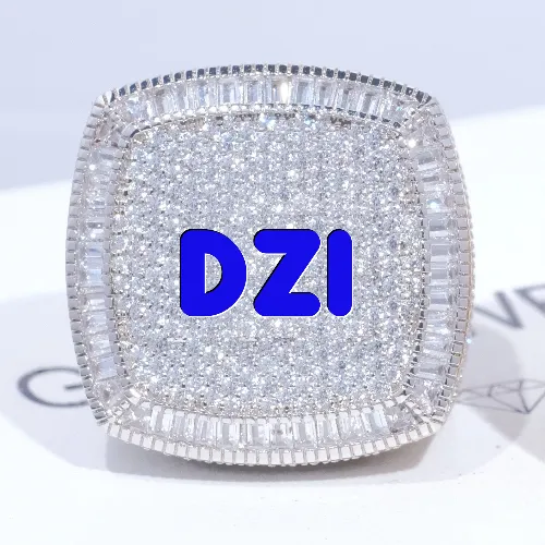 CUSTOM LETTER 3D ICED RING sold by The GUU Shop