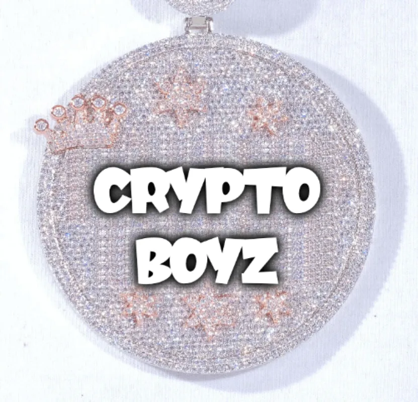 CUSTOM LETTER NECKLACE 3D BIG CROWN DISC sold by The GUU Shop