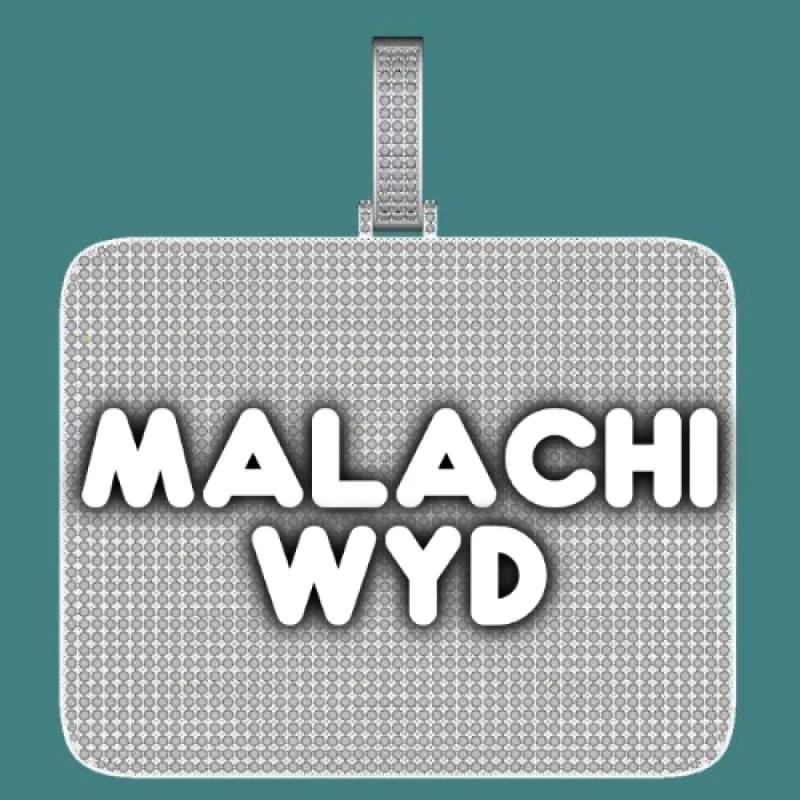 CUSTOM LETTER NECKLACE 3D BIG SQUARE sold by The GUU Shop