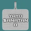 CUSTOM LETTER NECKLACE 3D BIG SQUARE sold by The GUU Shop