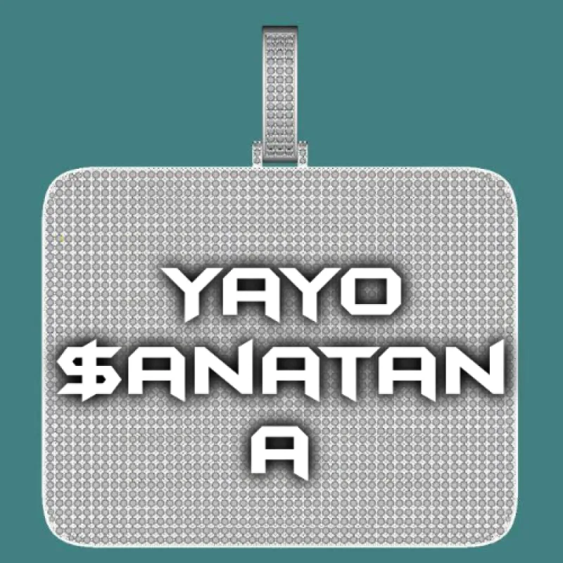 CUSTOM LETTER NECKLACE 3D BIG SQUARE sold by The GUU Shop
