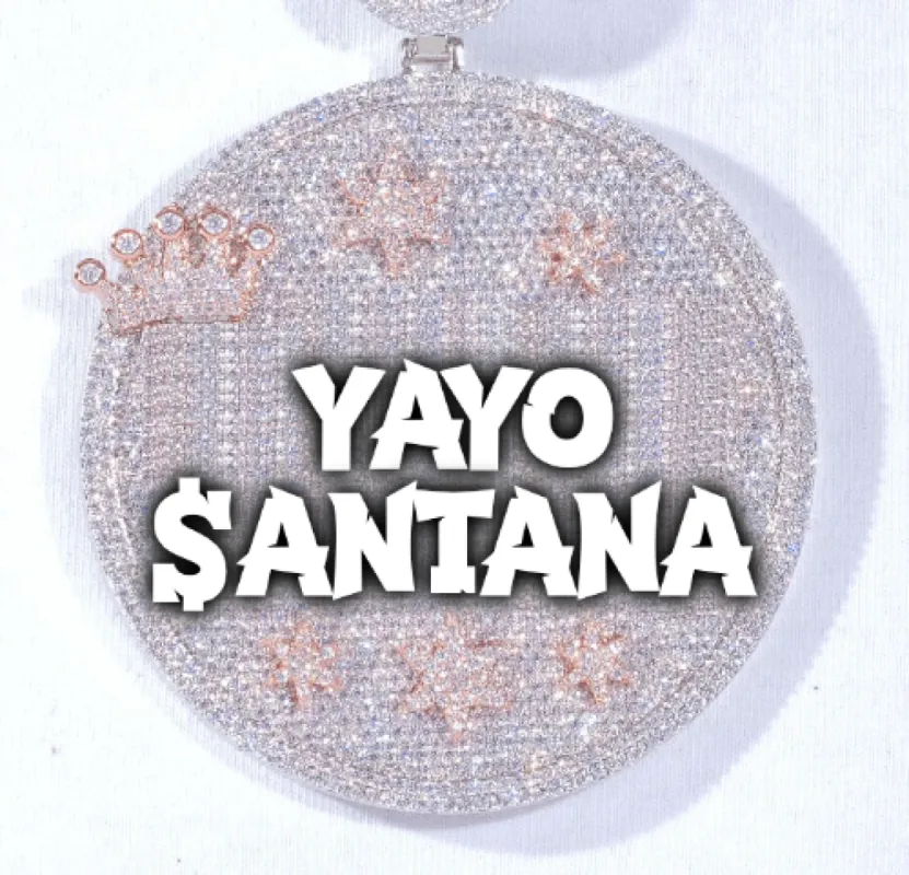 CUSTOM LETTER NECKLACE 3D BIG CROWN DISC sold by The GUU Shop