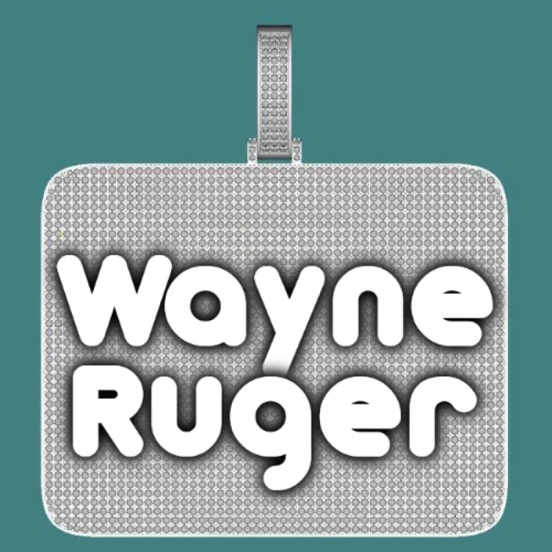 CUSTOM LETTER NECKLACE 3D BIG SQUARE sold by The GUU Shop