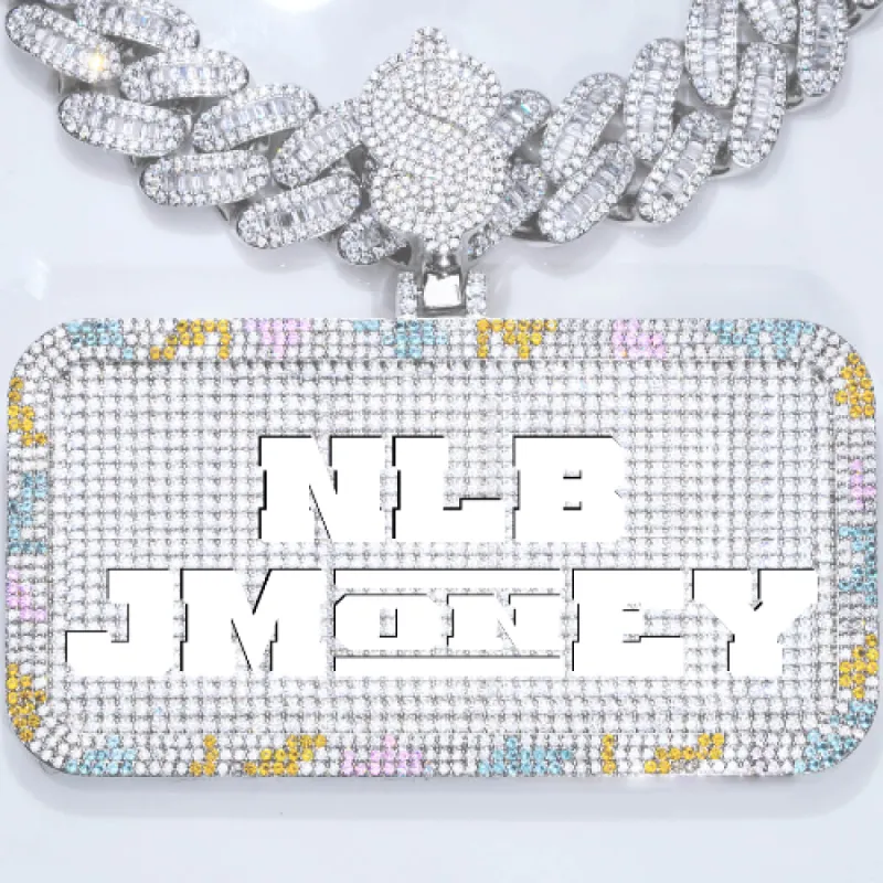 CUSTOM LETTER NECKLACE 3D COLORFUL SQUARE sold by The GUU Shop