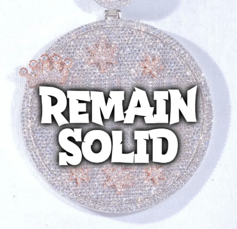 CUSTOM LETTER NECKLACE 3D BIG CROWN DISC sold by The GUU Shop