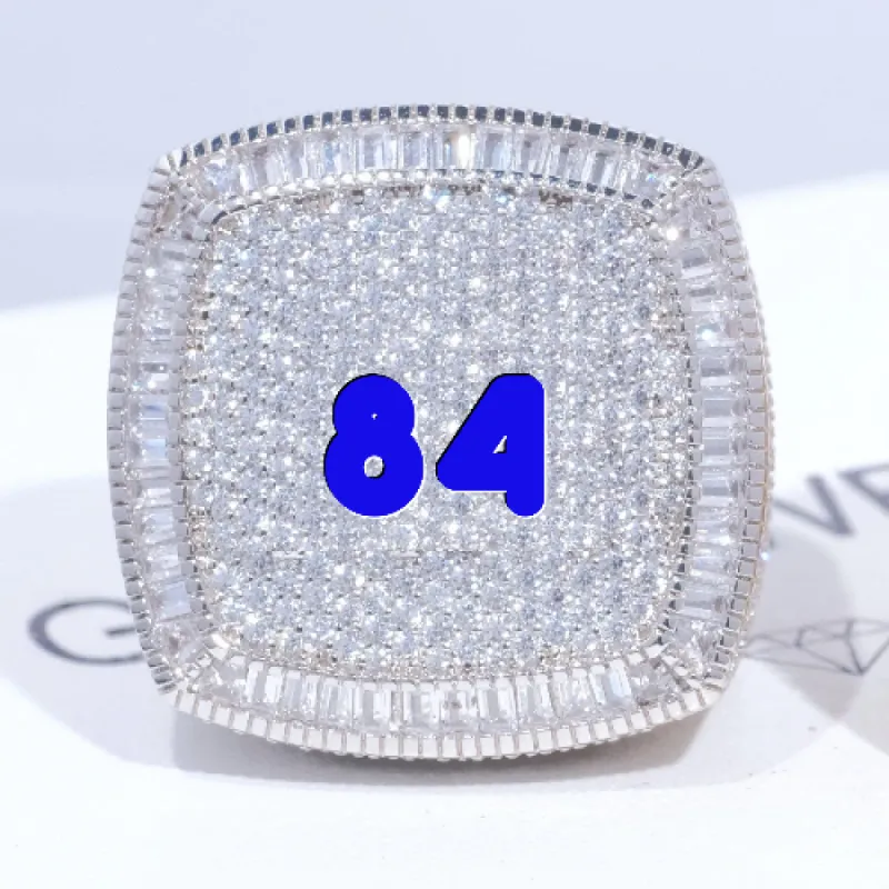 CUSTOM LETTER 3D ICED RING sold by The GUU Shop