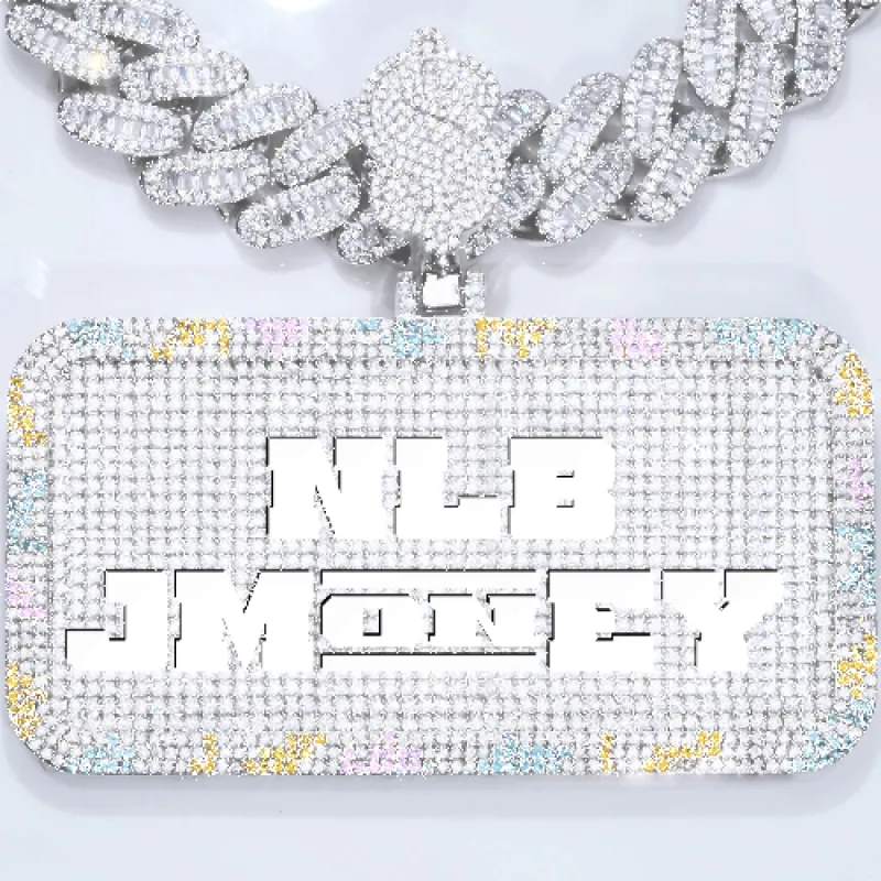 CUSTOM LETTER NECKLACE 3D COLORFUL SQUARE sold by The GUU Shop