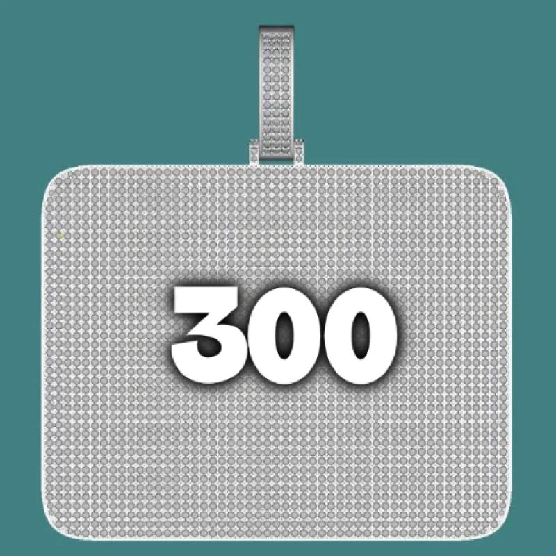 CUSTOM LETTER NECKLACE 3D BIG SQUARE sold by The GUU Shop