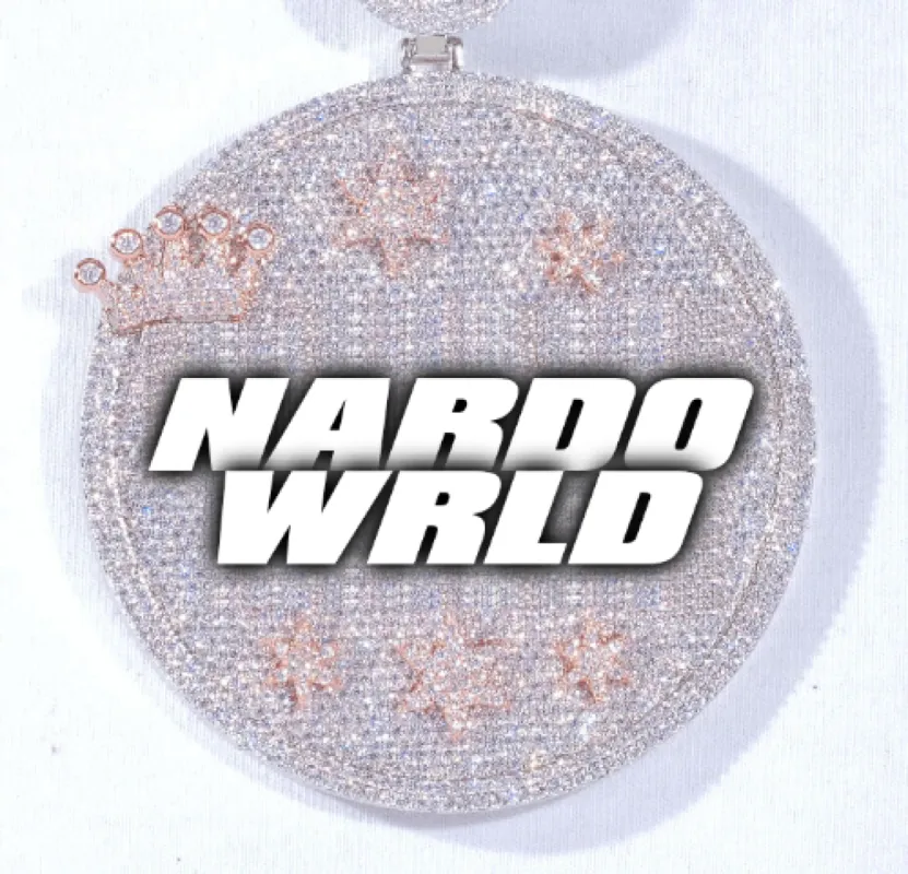 CUSTOM LETTER NECKLACE 3D BIG CROWN DISC sold by The GUU Shop