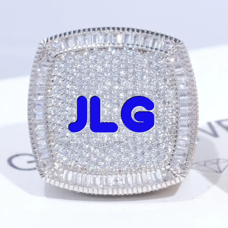 CUSTOM LETTER 3D ICED RING sold by The GUU Shop