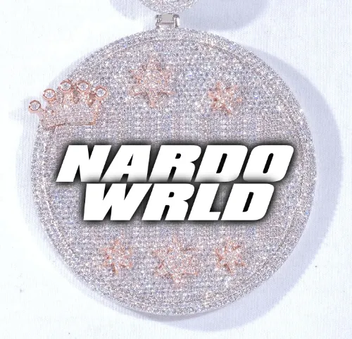 CUSTOM LETTER NECKLACE 3D BIG CROWN DISC sold by The GUU Shop