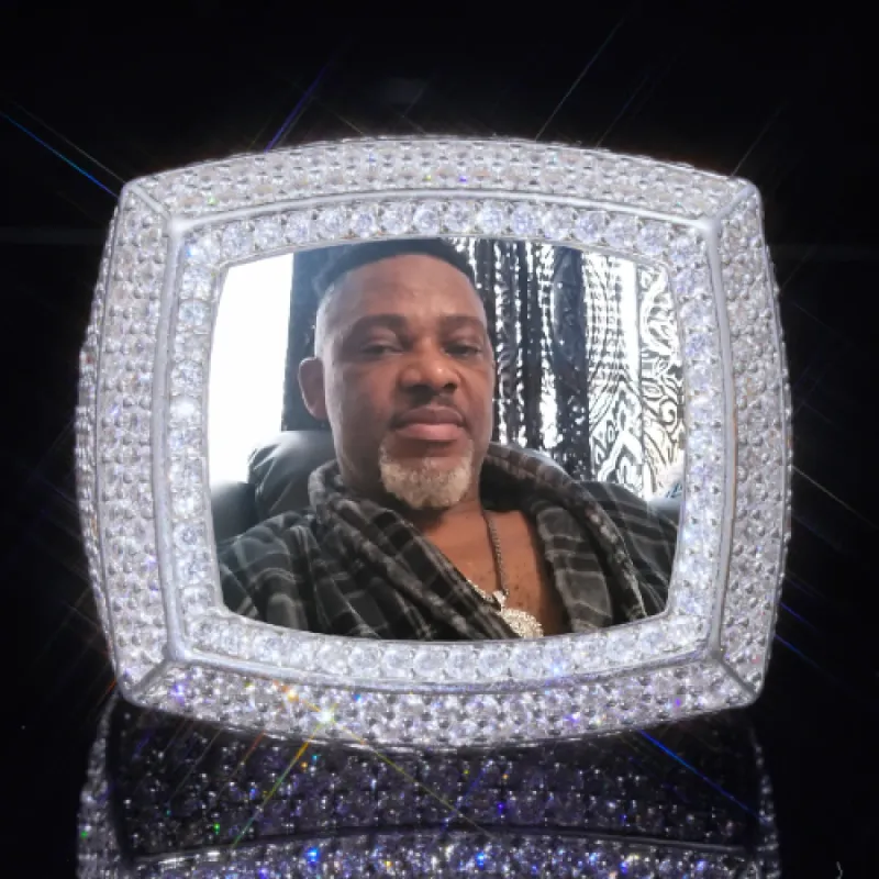 3D CUSTOM PICTURE ICED RING sold by The GUU Shop