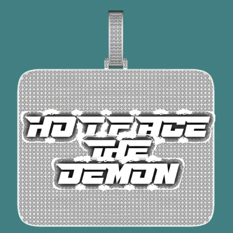 CUSTOM LETTER NECKLACE 3D BIG SQUARE sold by The GUU Shop