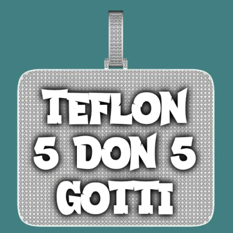 CUSTOM LETTER NECKLACE 3D BIG SQUARE sold by The GUU Shop