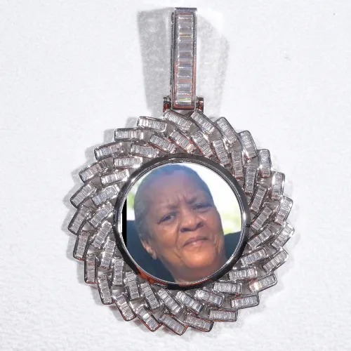 Large 3D Baguette Custom Picture Pendant sold by The GUU Shop