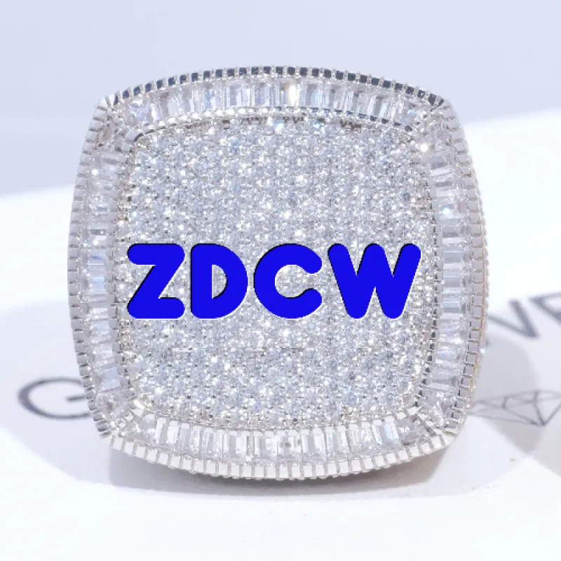 CUSTOM LETTER 3D ICED RING sold by The GUU Shop