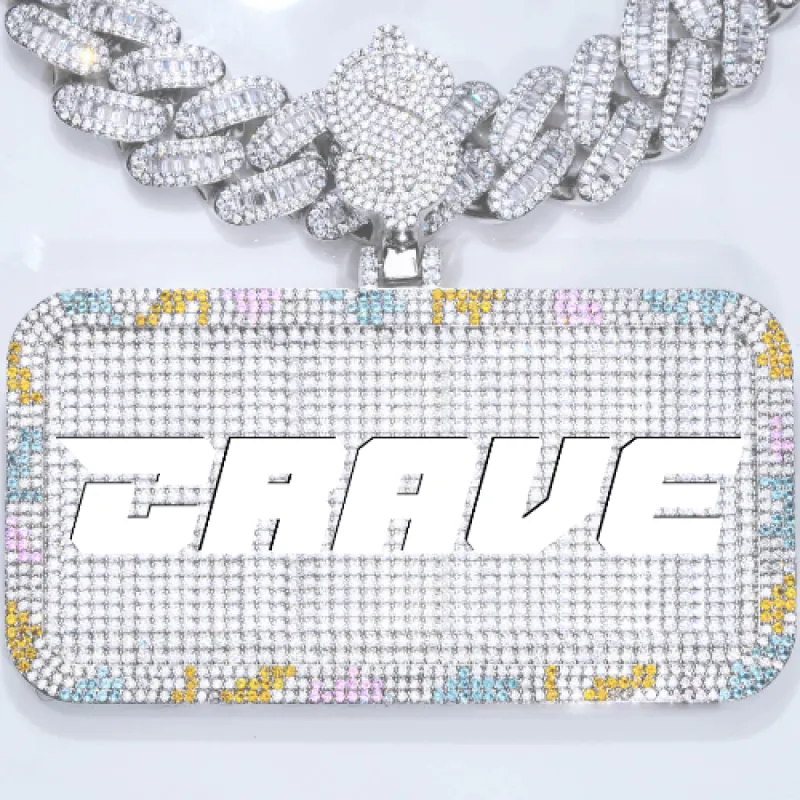 CUSTOM LETTER NECKLACE 3D COLORFUL SQUARE sold by The GUU Shop