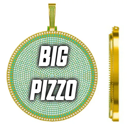 CUSTOM LETTER NECKLACE 3D BIG DISC sold by The GUU Shop