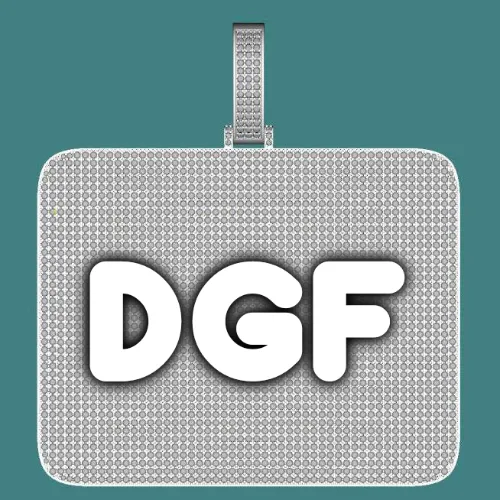 CUSTOM LETTER NECKLACE 3D BIG SQUARE sold by The GUU Shop