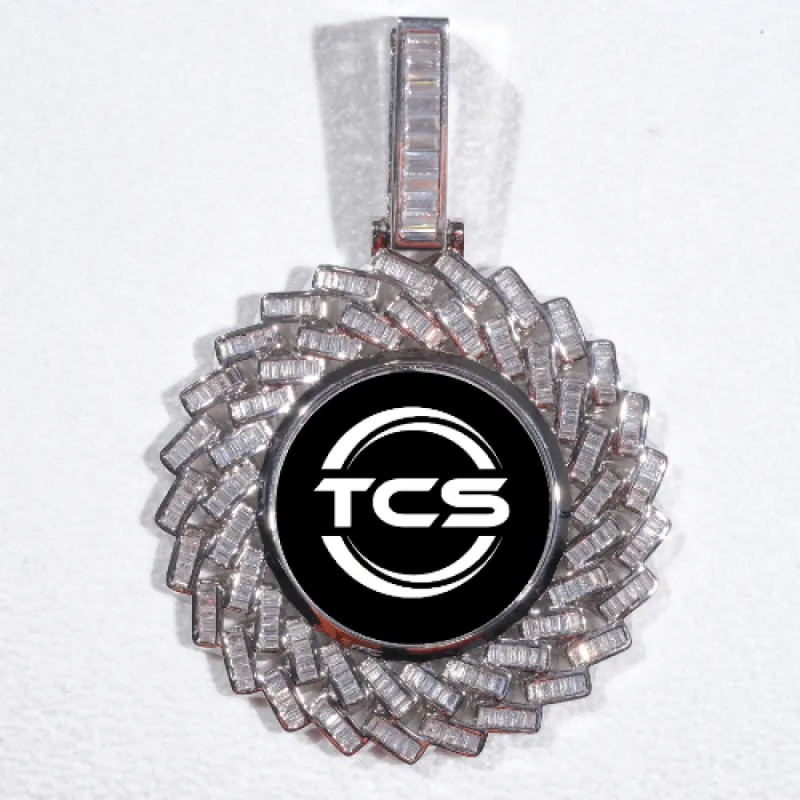 Large 3D Baguette Custom Picture Pendant sold by The GUU Shop