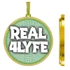 CUSTOM LETTER NECKLACE 3D BIG DISC sold by The GUU Shop