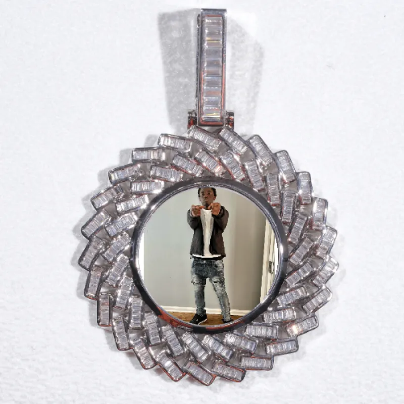 Large 3D Baguette Custom Picture Pendant sold by The GUU Shop