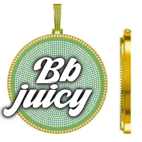 CUSTOM LETTER NECKLACE 3D BIG DISC sold by The GUU Shop