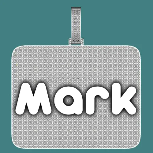 CUSTOM LETTER NECKLACE 3D BIG SQUARE sold by The GUU Shop