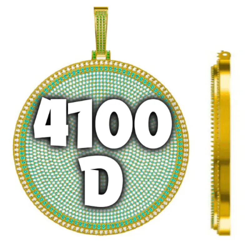 CUSTOM LETTER NECKLACE 3D BIG DISC sold by The GUU Shop