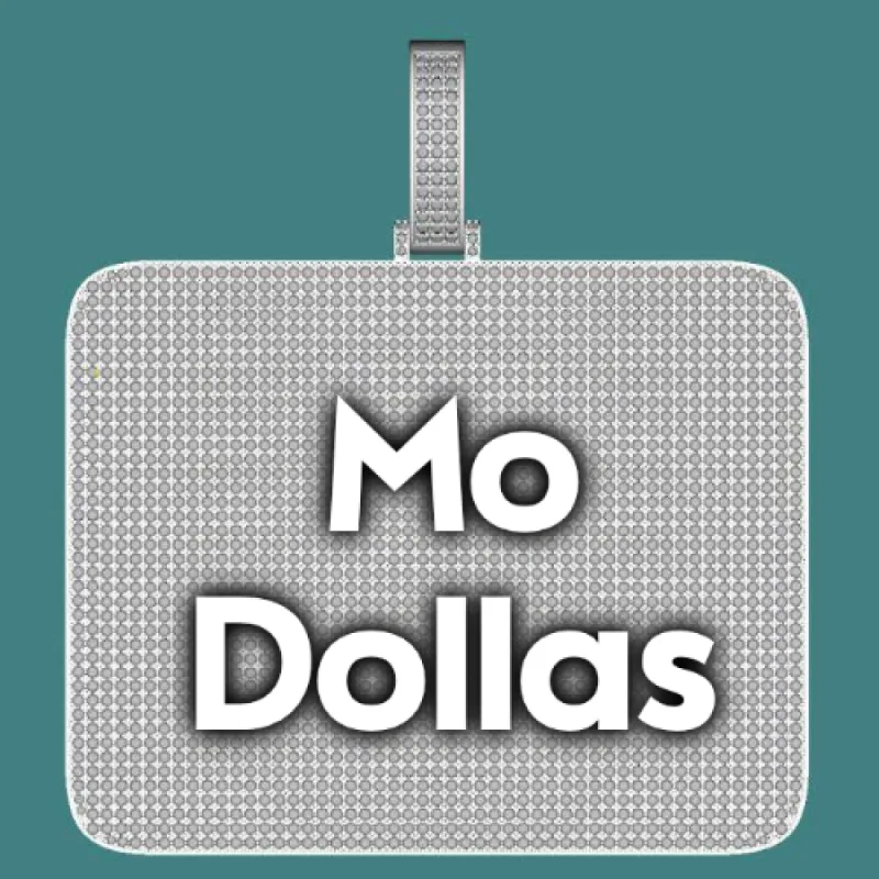 CUSTOM LETTER NECKLACE 3D BIG SQUARE sold by The GUU Shop