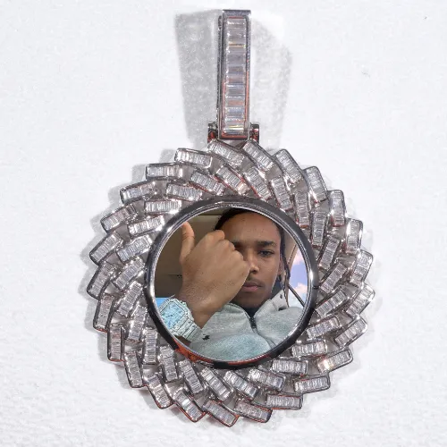 Large 3D Baguette Custom Picture Pendant sold by The GUU Shop