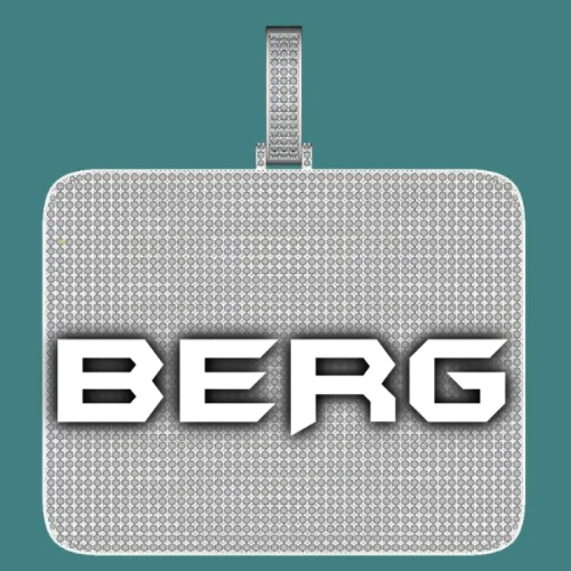 CUSTOM LETTER NECKLACE 3D BIG SQUARE sold by The GUU Shop