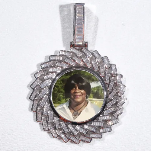 Large 3D Baguette Custom Picture Pendant sold by The GUU Shop