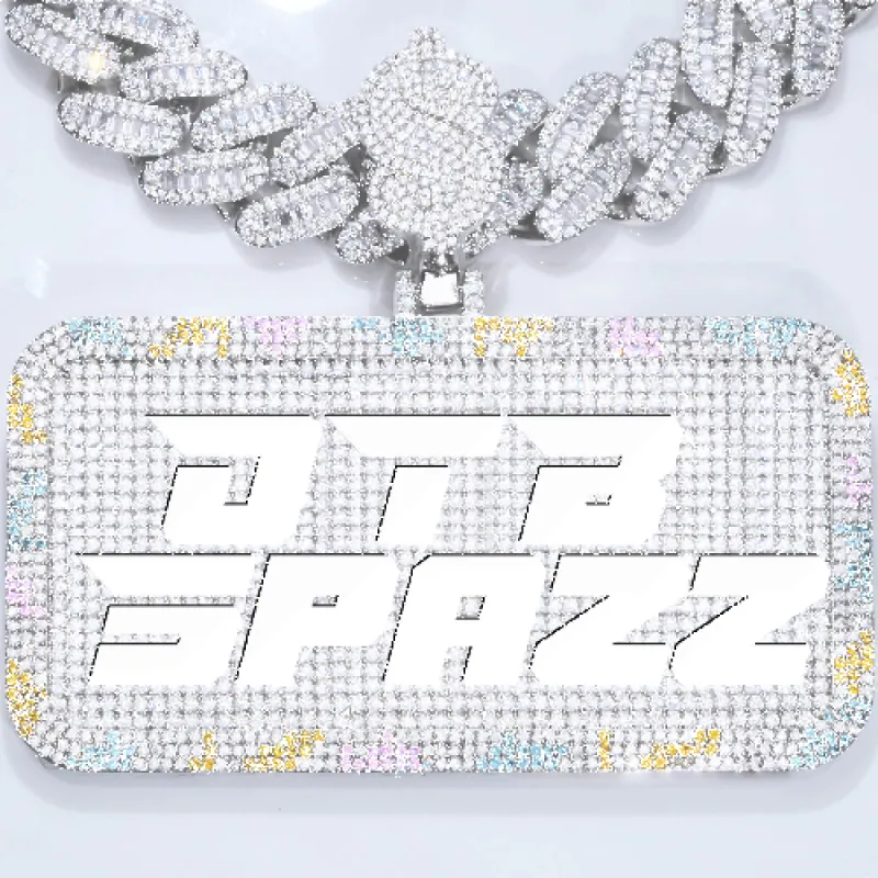 CUSTOM LETTER NECKLACE 3D COLORFUL SQUARE sold by The GUU Shop