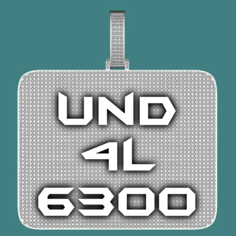 CUSTOM LETTER NECKLACE 3D BIG SQUARE sold by The GUU Shop