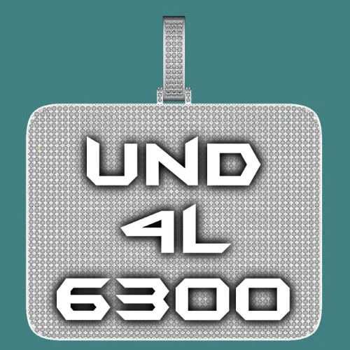 CUSTOM LETTER NECKLACE 3D BIG SQUARE sold by The GUU Shop