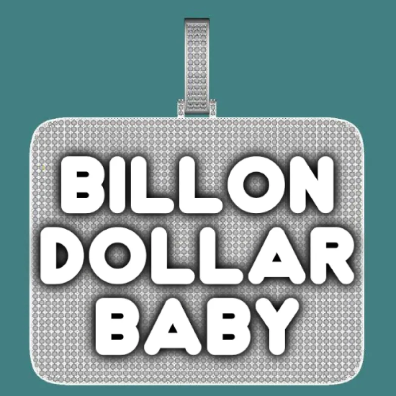 CUSTOM LETTER NECKLACE 3D BIG SQUARE sold by The GUU Shop