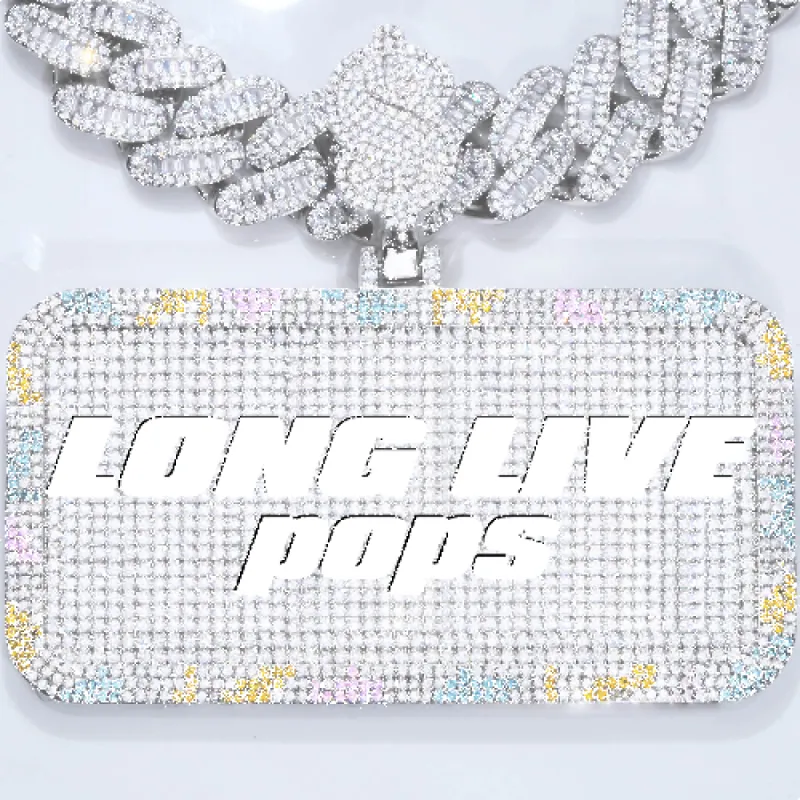 CUSTOM LETTER NECKLACE 3D COLORFUL SQUARE sold by The GUU Shop