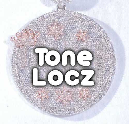 CUSTOM LETTER NECKLACE 3D BIG CROWN DISC sold by The GUU Shop