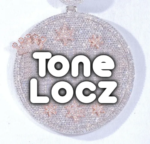 CUSTOM LETTER NECKLACE 3D BIG CROWN DISC sold by The GUU Shop