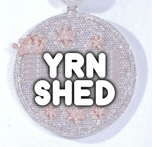 CUSTOM LETTER NECKLACE 3D BIG CROWN DISC sold by The GUU Shop